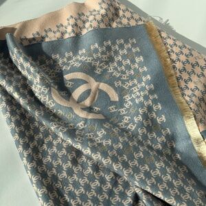 Chic Blue and Pink double sided Scarf similar to Chanel